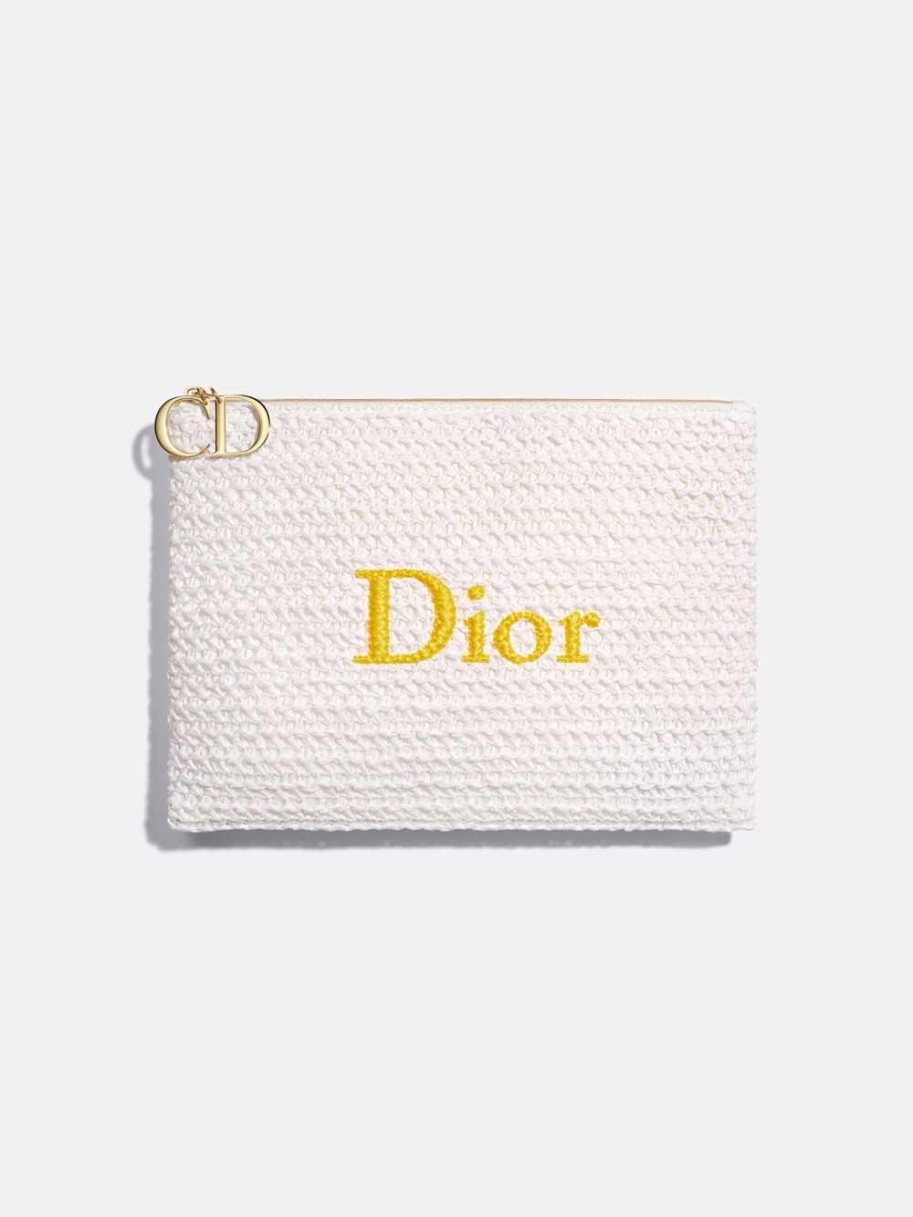 NIB Dior Beauty Trousse Pouch White and Yellow Limited Edition